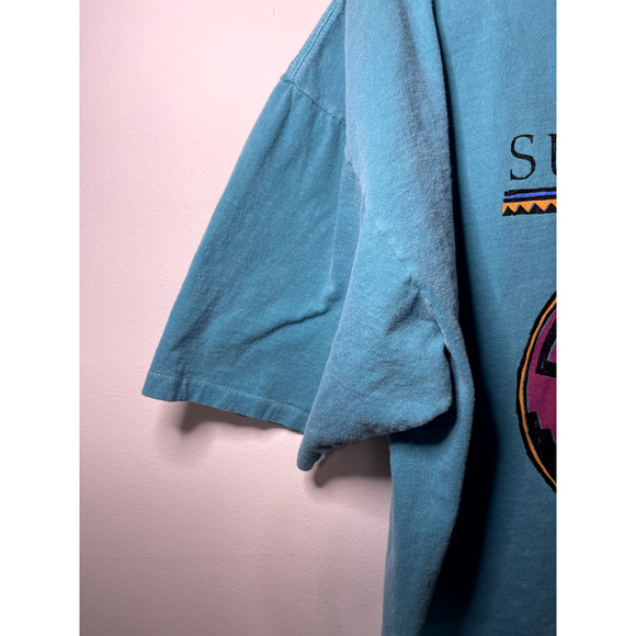 Teal Single-Stitch SUNDANCE Vintage Tee Size Large - Picture 6 of 13